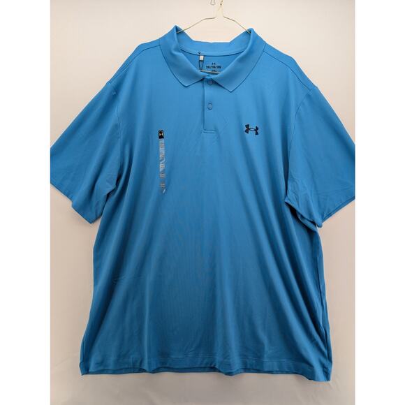 NWT Under Armour Men's UA Matchplay Polo in Ether Blue size 2XL - Picture 3 of 6